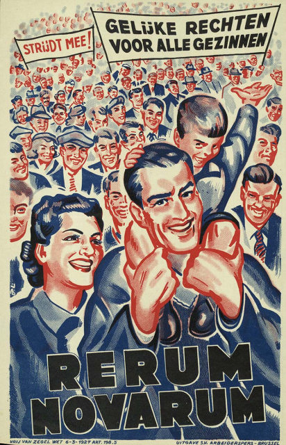 Affiche van het ACW naar aanleiding van Rerum Novarum, 1955. (KADOC, kca000010)