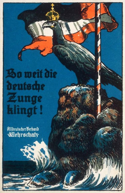 Postkaart uitgegeven door het Alldeutscher Verband, 1914.