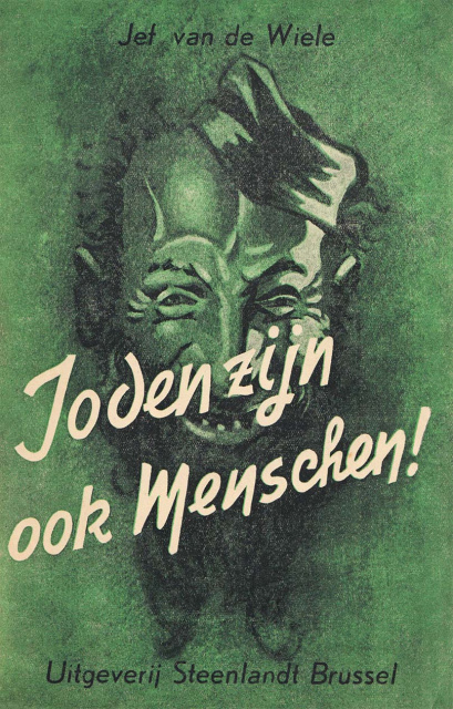 Jef van de Wieles Joden zijn ook Menschen! (1942) moet de lezer van het tegendeel overtuigen door een virulent racistische kijk. In deze publicatie worden foto's van Poolse Joden gebruikt voor een ontmenselijkend discours. (ADVN, VBRB1036)