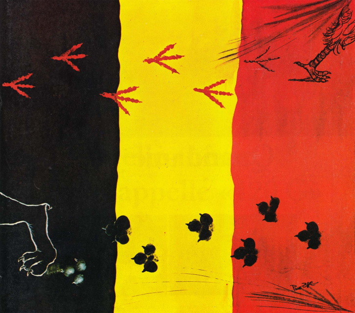 Omslagillustratie van het tijdschrift Pourquoi Pas?, 4 april 1968. (ADVN, VY1961)