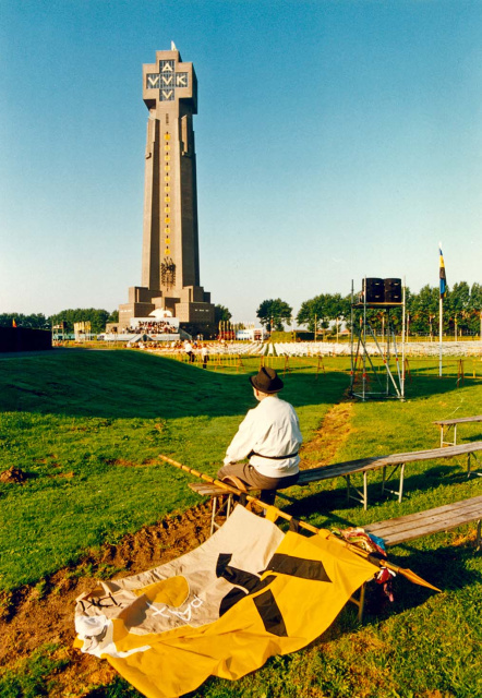 Laatste voorbereidingen voor de 66ste IJzerbedevaart, 29 augustus 1993. (ADVN, VFB615)