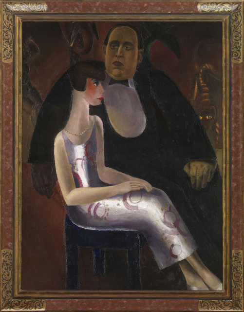 Paul-Gustave van Hecke en zijn vrouw Norine de Schrijver, geschilderd door Frits van den Berghe, s.d. (KMSKA)