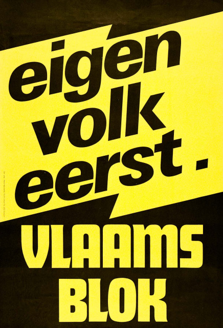 Affiche van het Vlaams Blok voor de parlementsverkiezingen van 1987. (ADVN, VAFA368)