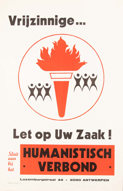 Affiche van het Humanistisch Verbond, 1980. (Amsab-ISG, af002567)