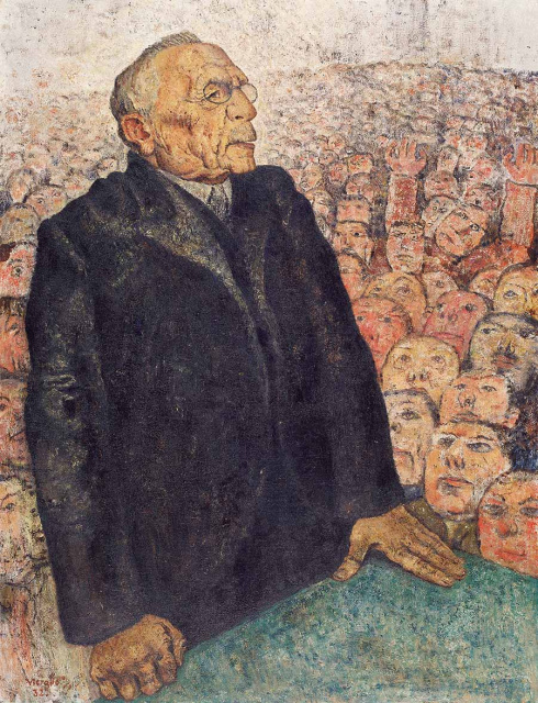 Edward Anseele, geschilderd door Frits van den Berghe, 1932. (Provincie Oost-Vlaanderen)