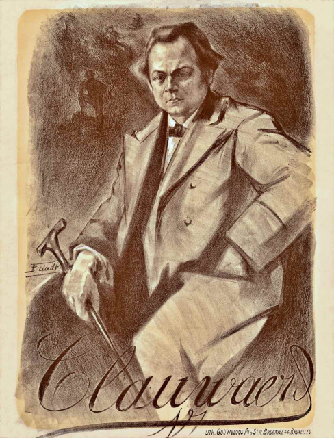 Adolf Clauwaert, s.d. Ontwerp Edouard Friadt. (Collectie Stad Antwerpen, Letterenhuis, tglhps1111)