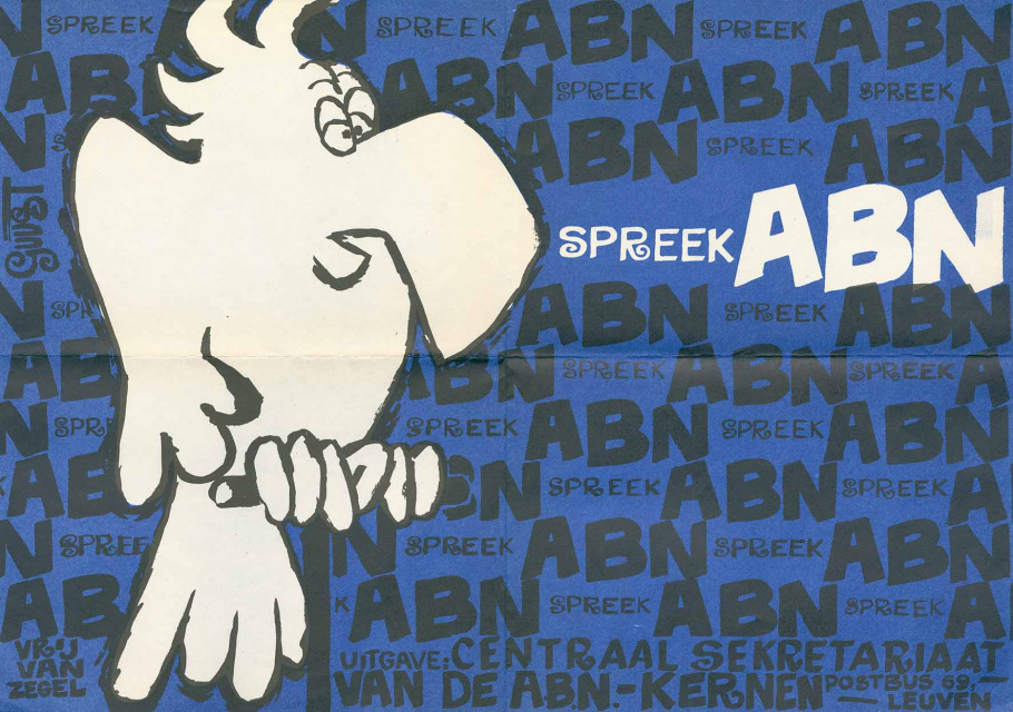 Affiche van het centraal secretariaat van de ABN-kernen (Leuven), s.d. (ADVN, VAFA2369)