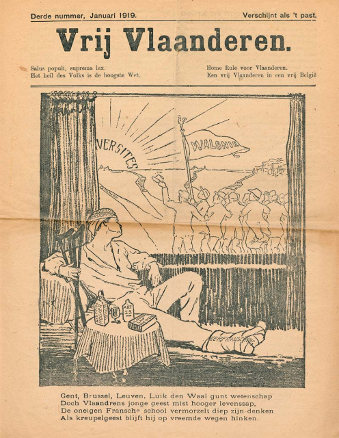 Omslag van Vrij Vlaanderen, jg. 2, 1919, nr. 3. (ADVN, SPE2119)