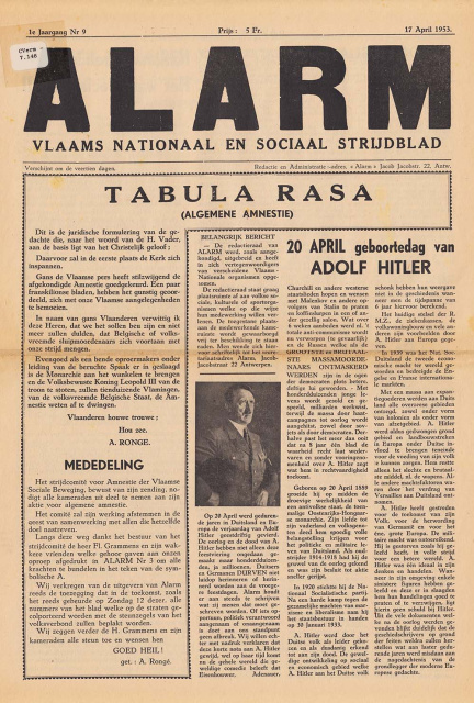 Omslag van Alarm, jg. 1, 1953, nr. 9. (ADVN, VY900546)
