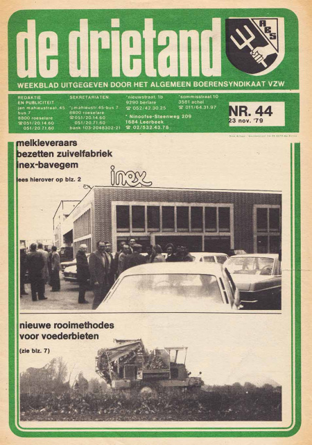 Omslag van De Drietand, 1979, nr. 44. (ADVN, SPE338)