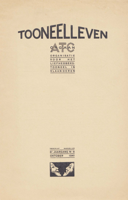 Omslag van Tooneelleven, jg. 8, 1941, nr. 6. (ADVN, VY817)