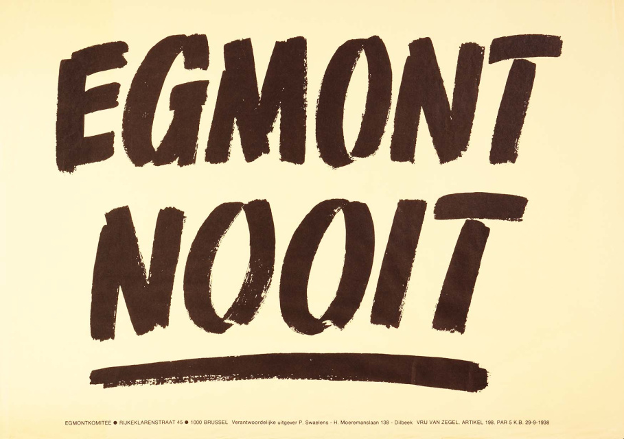 Affiche van het Anti-Egmontkomitee, s.d. (ADVN, VAFB98)