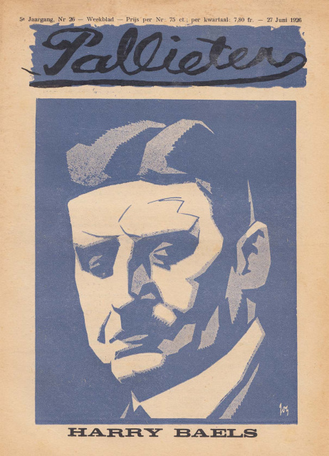Harry Baels op de omslag van Pallieter, 27 juni 1927. Tekening Jos de Swerts. (ADVN, VY400)