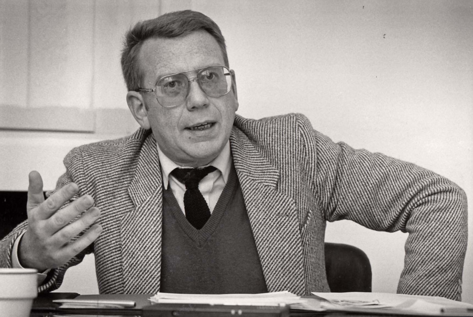Eddy Baldewijns, jaren 1980. Foto Filip Claus. (Amsab-ISG, fo023785)
