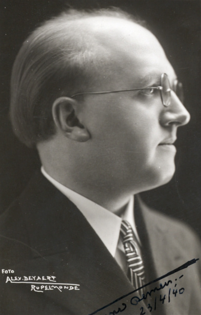 Frans Beckers, 1939. Foto Alex Deyaert. (Collectie Stad Antwerpen, Letterenhuis, tglhph4070)