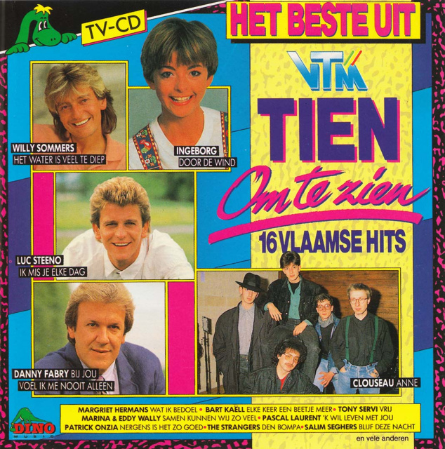 Het VTM-programma Tien om te zien was een stuwende kracht achter het fenomeen 'Bekende Vlamingen' (BV). Verzamelalbum met 16 Vlaamse hits uit het programma Tien om te zien. (Priv&amp;eacute;collectie)