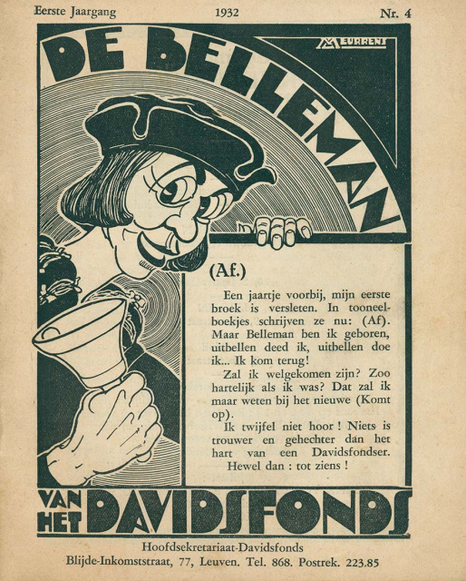 Omslag van De Belleman, jg. 1, 1932, nr. 4. (ADVN, VY134)