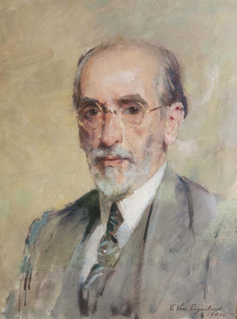 Portret van Jef Beuckeleer, geschilderd door Vital van Puyenbroeck, 1947. (Privécollectie)