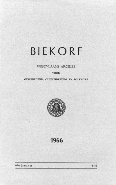 Omslag van Biekorf, jg. 67, 1966, nr. 9-10. (ADVN, VY2139)