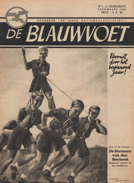 Omslag van De Blauwvoet, jg. 4, 1944, nr. 1. (ADVN, SPE164)