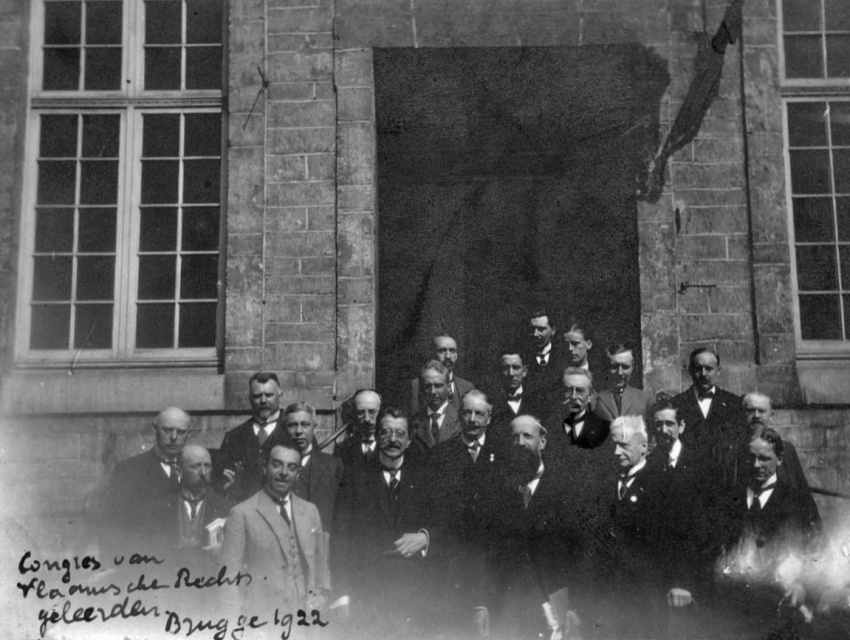 Congres van de Bond der Vlaamsche Rechtsgeleerden in Brugge, 1922. (Collectie Stad Antwerpen, Letterenhuis, tglhph12239)