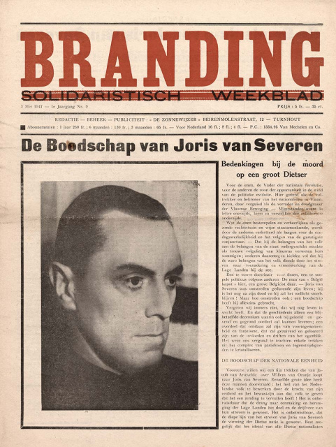 Omslag van Branding, jg. 1, 1947, nr. 9. (ADVN, VY900136)
