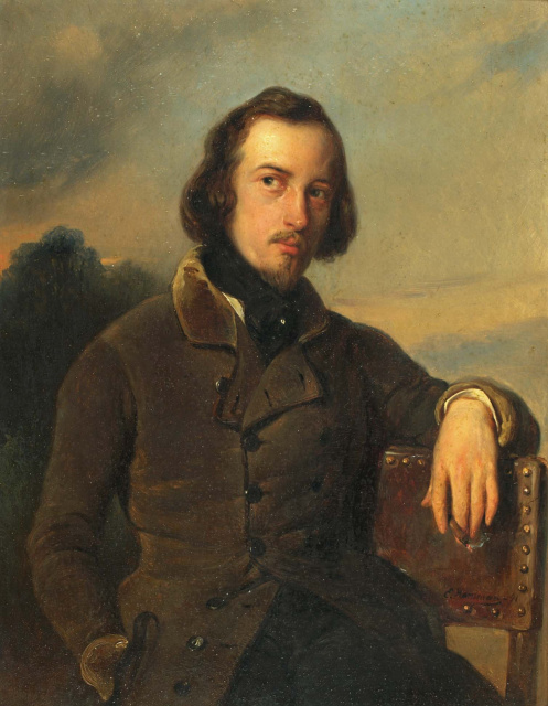 Joseph-Ernest Buschmann. Schilderij Edouard Hamman, 1841. (Collectie Stad Antwerpen, Letterenhuis, tglhpa77)