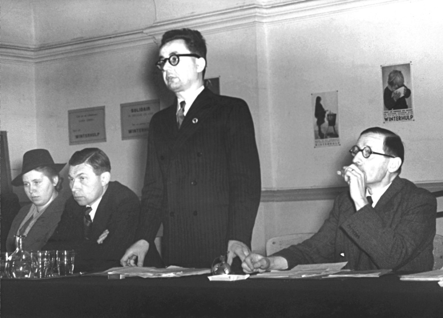 Toespraak van Jules Cardijn op een studiedag van Winterhulp in Leuven, 1940-1944 (KADOC, kfa019110)