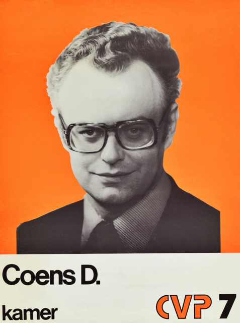 Verkiezingspamflet van Daniël Coens voor de parlementsverkiezingen van 17 april 1977. (KADOC, kcb002873)