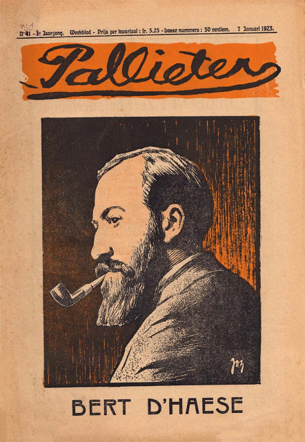 Bert d'Haese op de omslag van Pallieter, 7 januari 1923. (ADVN, VY400)