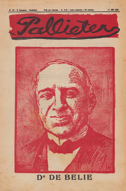 Jozef de Belie op de omslag van Pallieter, 11 mei 1924. (ADVN, VY400)