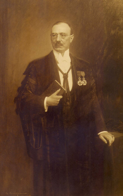 Edgar de Bruyne als hoogleraar aan de Faculteit Letteren en Wijsbegeerte te Gent, s.d. (Universiteitsbibliotheek Gent)