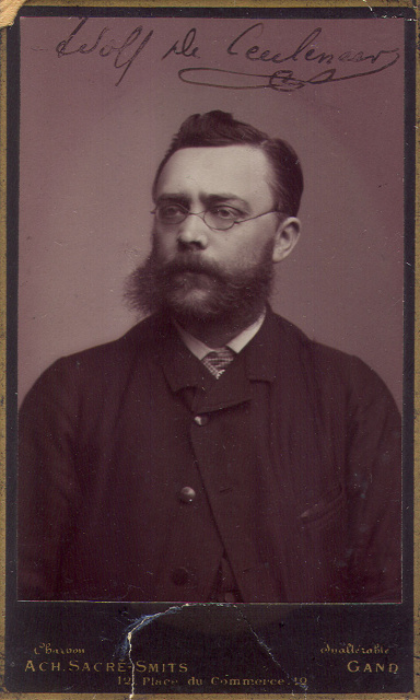 Adolf de Ceuleneer als hoogleraar aan de Faculteit Letteren en Wijsbegeerte te Gent, s.d. Foto Archille Sacré-Smits. (Universiteitsbibliotheek Gent)