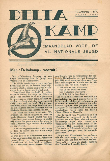 Omslag van het blad Deltakamp, jg. 1, maart 1936, nr. 1. (ADVN, SPE300)