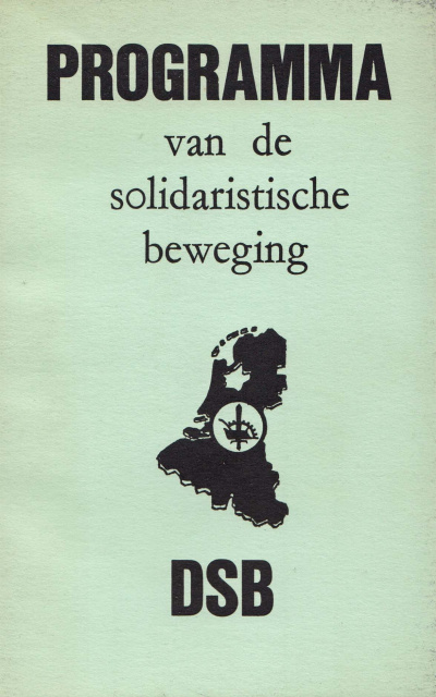 Programma van de Diets Solidaristische Beweging DSB, 1973. (ADVN, VBRB2724)