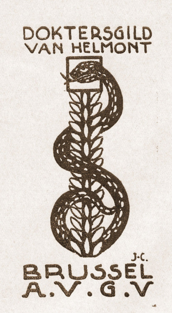 Logo van het Doktersgild Van Helmont. s.d. (ADVN, D1790/1)
