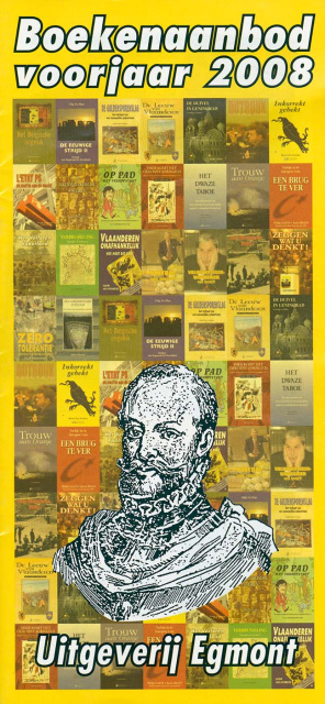 Omslag van de boekencatalogus van uitgeverij Egmont, 2008. (ADVN, DA664/20)