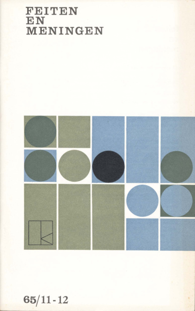 Omslag van Feiten en Meningen, 1965, nr. 11-12. (ADVN, VY18)