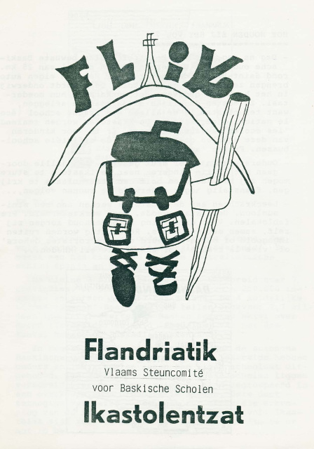 Omslag van een informatiebrochure van Flandriatik Ikastolentzat, s.d. (ADVN, DA12/5)
