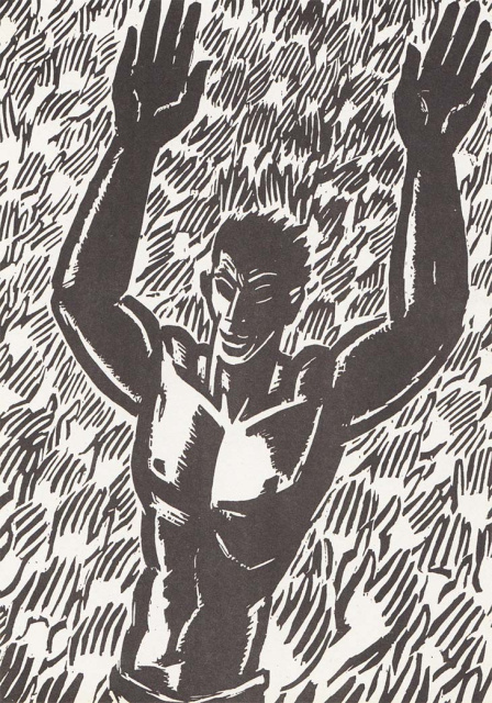 Invulkaart van het Frans Masereelfonds, met een reproductie van L'appel van Frans Masereel (1975), s.d. (ADVN, DA487/3)
