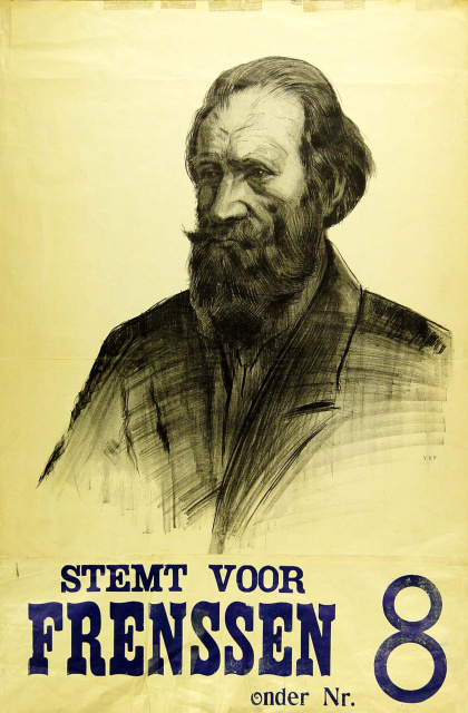 Verkiezingsaffiche van Leo Frenssen, 1939. (Collectie Stad Antwerpen, Letterenhuis, tglhps8714)