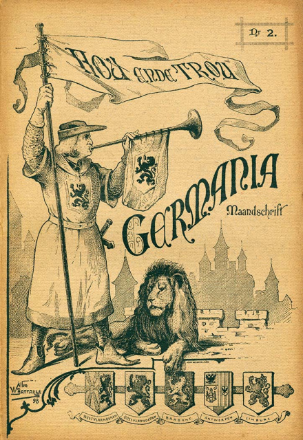 Omslag van het tijdschrift Germania, 1898 nr. 2. (ADVN)