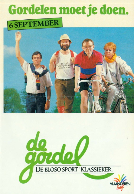 Informatiefolder van De Gordel op 6 september 1987. (ADVN, DA117/5K)