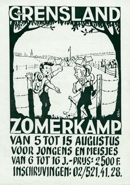 Inschrijvingsformulier voor een zomerkamp van Grensland, 1988. (ADVN, DA277/3)