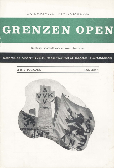 Omslag van Grenzen Open, jg. 1, 1965, nr. 1 (ADVN, VY206)