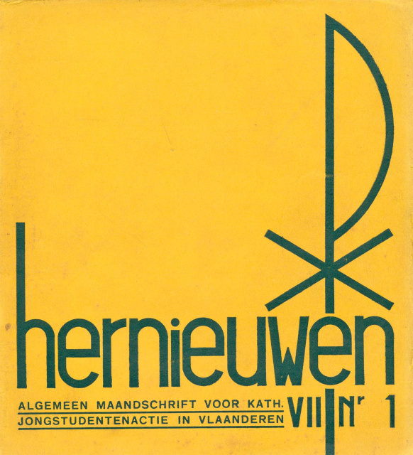 Omslag van Hernieuwen, jg. 7, 1934, nr. 1. (ADVN, VY269)