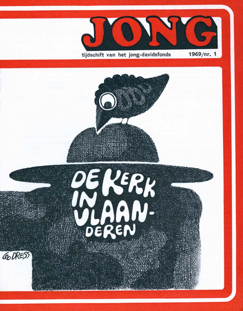 Omslag van Jong (1969, nr. 1), het tijdschrift van het Jong-Davidsfonds. (ADVN, VY65)