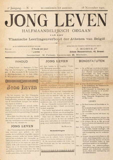 Omslag van Jong Leven, jg. 1, 1901, nr. 1. (ADVN)