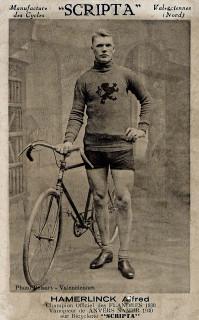 Alfred Hamerlinck, winnaar van het Kampioenschap van Vlaanderen in 1930. (KOERS)