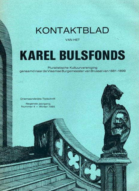 Omslag van Kontaktblad van het Karel Bulsfonds, jg. 9, 1985, nr. 4. (ADVN, VY136)